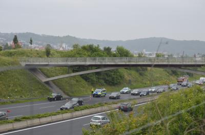 Anschlussstelle Leonberg West Fahrzeug Brand